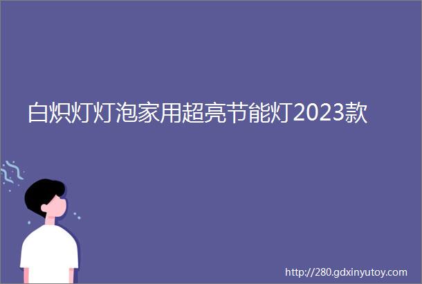 白炽灯灯泡家用超亮节能灯2023款